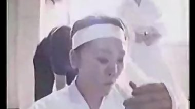 Grip of death. Girl finishes man with ball squeezing