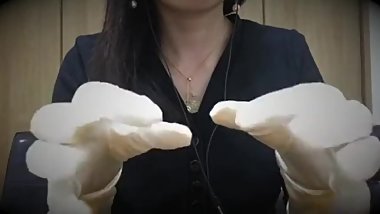 Satin glove ASMR 2