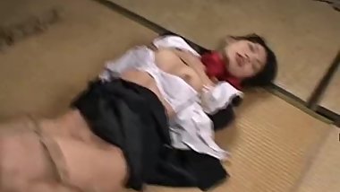 japanese stewardess scarf gagged
