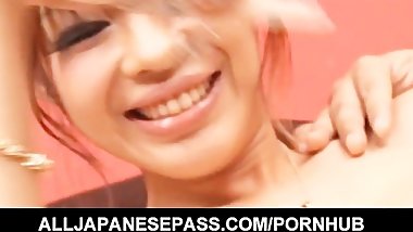 Asian MILF gets her boy toys to play with her