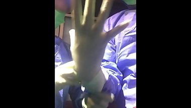japanes nurse gloving!