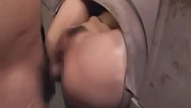 Just Holes: Japanese women stuck in the wall and fucked in the ass