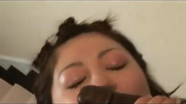 Japanese mouth sucking a black dick