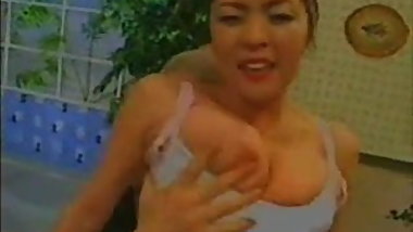 Japanese Reporter with Big Tits gets Titty slapped