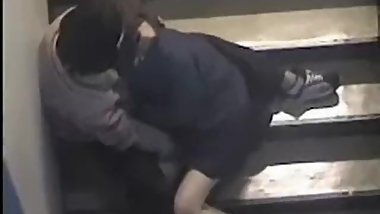 Voyeur Sex Inside Of Building Stair