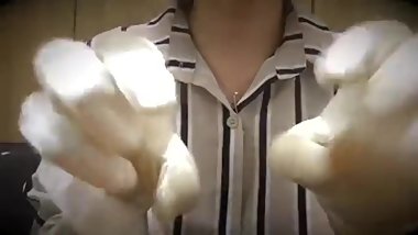 Satin glove ASMR 9
