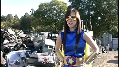 Japanese superheroine defeat