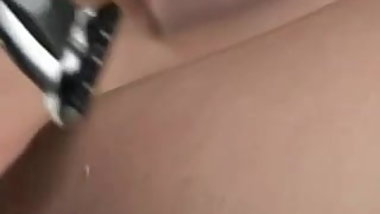 Junna - Hairy pussy gets trimmed