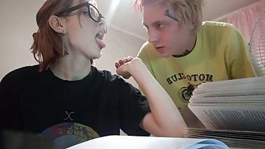 SISTER COULD NOT RESIST A THICK MEMBER OF HIS STEPBROTHER WHILE HIS PARENTS