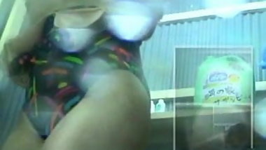 Naked wet bodies in the secret shower room.