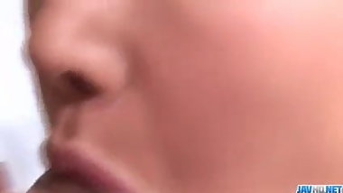 Serina Hayakawa sucks cock like candy and swallows