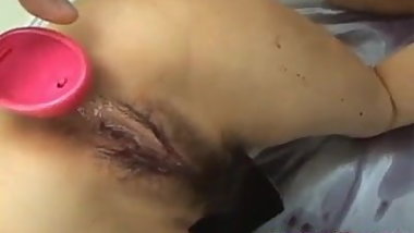 Chihiro Misaki gets sex toys in asshole and cock in hairy