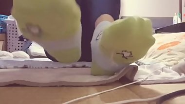 japanese teen feet self tickling