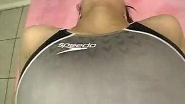 softcore asian swimsuit exercise
