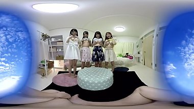 KVR-1705-43 JavRedlight - Four Japanese Girls Striptease and Play in VR