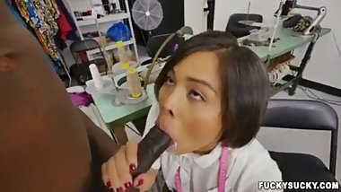 Korean worker interested in black cock