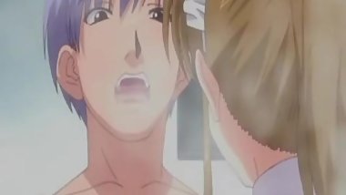 Cute french maid gives warm sponge bath and finishes with a happy ending