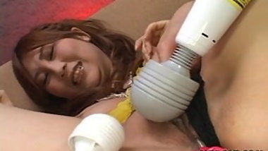 Asian beauty enjoying hot masturbation