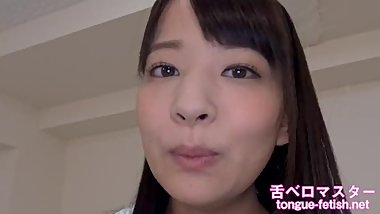 japanese girl spit pretty and nice