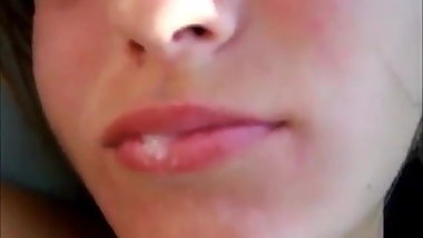 Do you want to taste & smell her sexy spit?