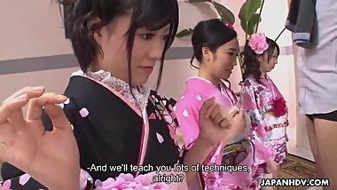 Teaching them Asian bitches how to suck some hard cock