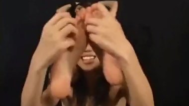 Tall Hot Japanese girls gets tickled by Cute Short Japanese girl