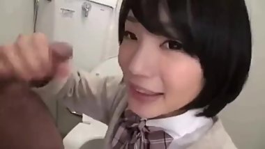 Japanese school girl blowjob