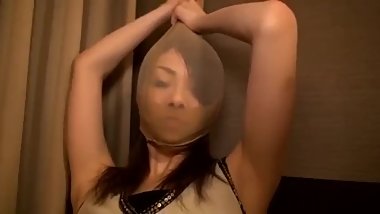 Hypnotic Japanese pantyhose face