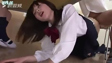 XXX... fuck girl japanese library under the table