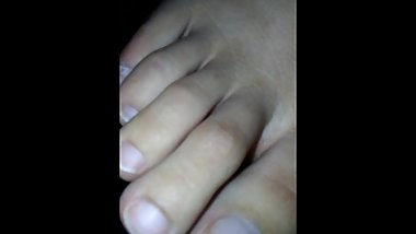 Candid Japanese Girl's Thick Soles Under Dark Cubicle Part 2