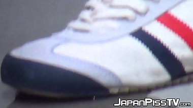 Real Japanese amateurs filmed peeing all around town