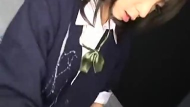 School girl handjob Splash on sweater