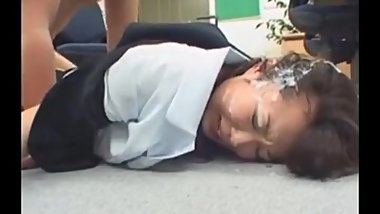 Hot Japanese office girl fucked by collegue
