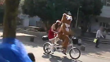 Strange and freaky bicycle ride (censored)