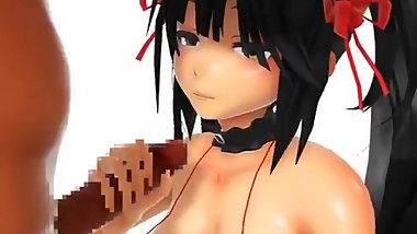 a?MMDaHentai Kurumi Tokisaki Blowjob a?3D Animea