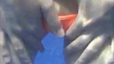 softcore asian teen underwater bikini tease