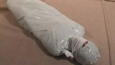 Japanese woman mummified and cleave gagged